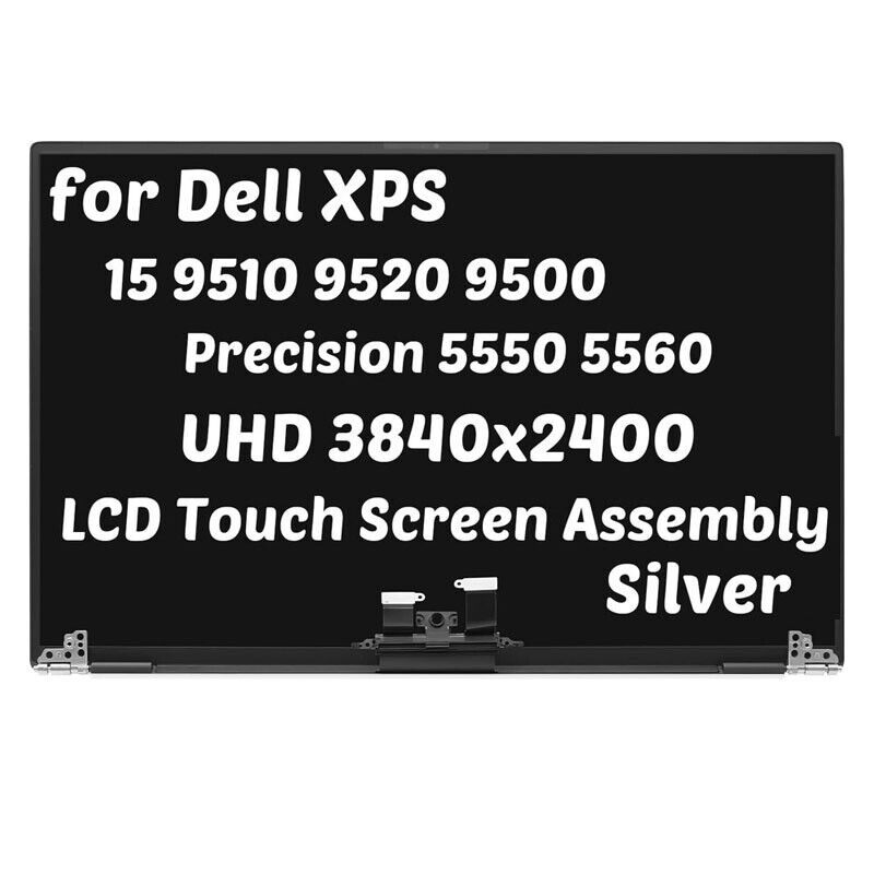 15.6" for Dell XPS 15 9510 9520 9500 LCD Touch Screen Assembly 3840x2400 Silver