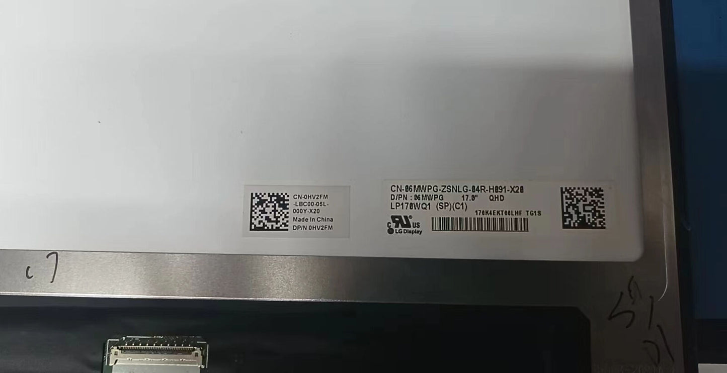 9k09h 6mwpg Lp170wq1 (sp)(c1) Oem for Dell Lcd 17 Led Touch 7706 2n1 P98f (ac85)