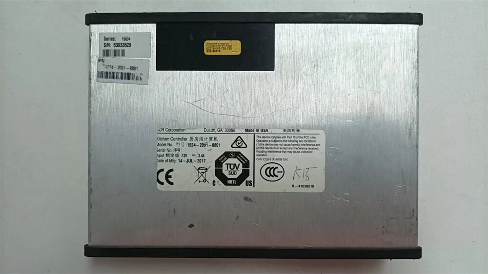 NCR 1924-0122-8801 / 1924-8004-0000 /1924-0022-8801Kitchen Controller USED