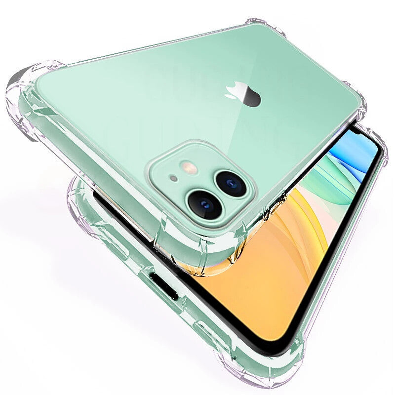 For iPhone 14 13 12 11 Pro Max Mini X Xs XR 7 8 6 Plus SE Shockproof Clear Case Phone Cases