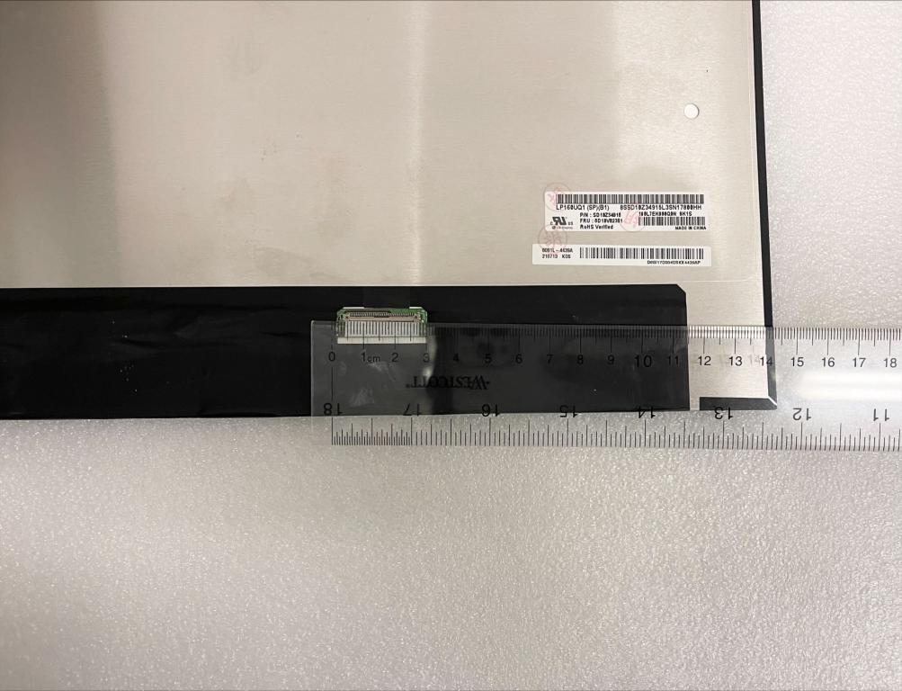 16.0" WQUXGA UHD+ LAPTOP LCD SCREEN LG LP160UQ1-SPB1 3840x2400 40pin f Lenovo
