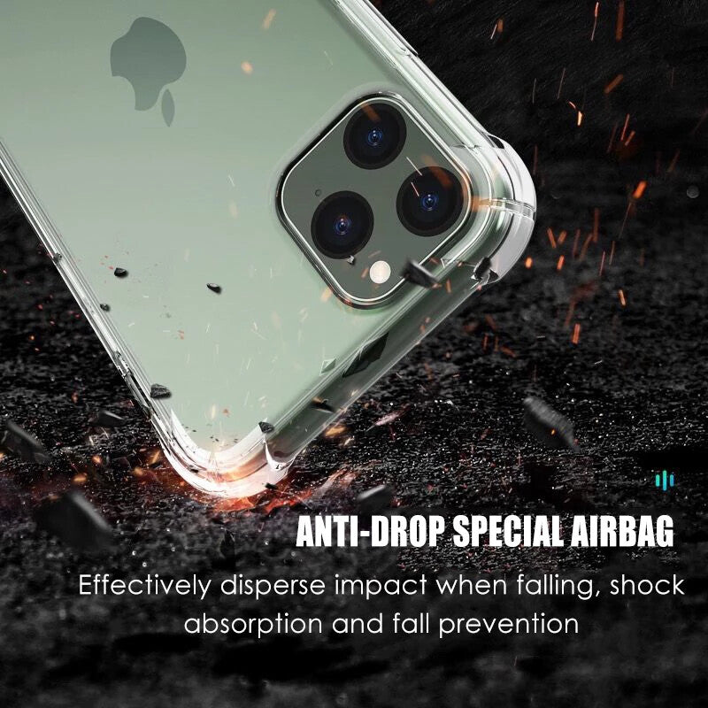 For iPhone 14 13 12 11 Pro Max Mini X Xs XR 7 8 6 Plus SE Shockproof Clear Case Phone Cases