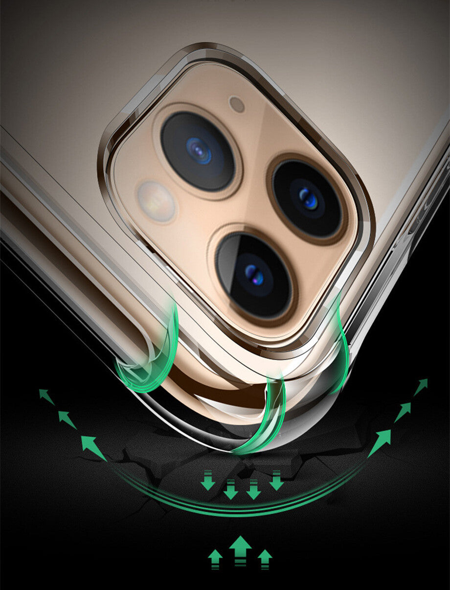 For iPhone 14 13 12 11 Pro Max Mini X Xs XR 7 8 6 Plus SE Shockproof Clear Case Phone Cases