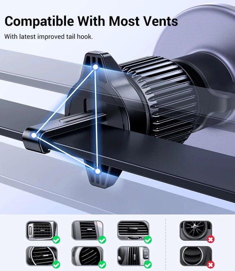 15W 2 IN 1 Wireless Car Charger Fast Charging Mount Automatic Clamping Holder US
