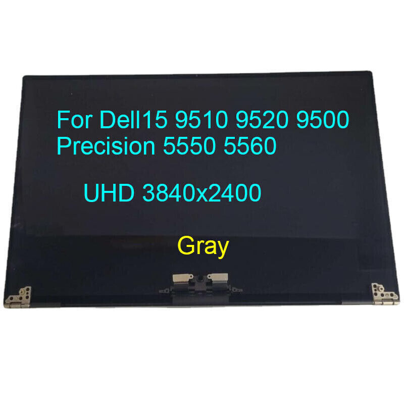 NEW Genuine Dell LCD Touch Screen Assembly XPS 15 9500 15.6" 3840x2400 Glossy Gray