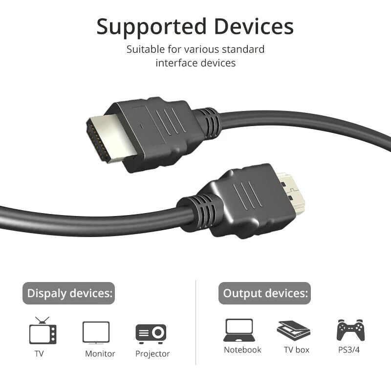2-Pack HDMI Cable 2.0 4K 3D HDTV PC XBOX ONE PS4 High Speed Plug 5.9FT 1.5M