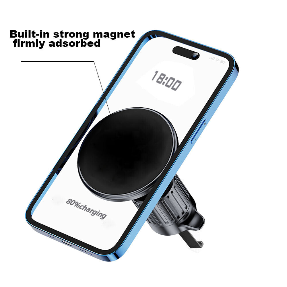 15W 2 IN 1 Wireless Car Charger Fast Charging Mount Automatic Clamping Holder US