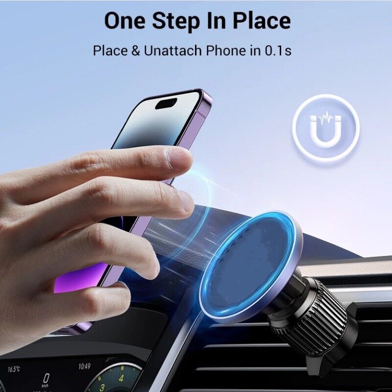 15W 2 IN 1 Wireless Car Charger Fast Charging Mount Automatic Clamping Holder US
