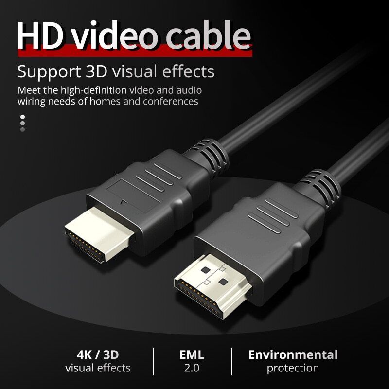 2-Pack HDMI Cable 2.0 4K 3D HDTV PC XBOX ONE PS4 High Speed Plug 5.9FT 1.5M