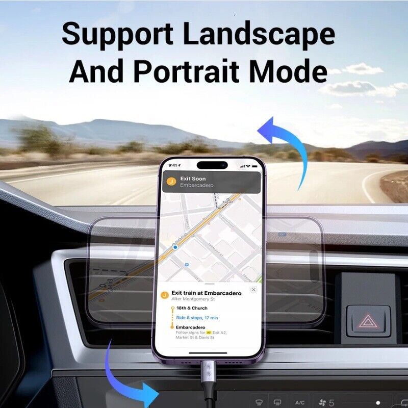 15W 2 IN 1 Wireless Car Charger Fast Charging Mount Automatic Clamping Holder US