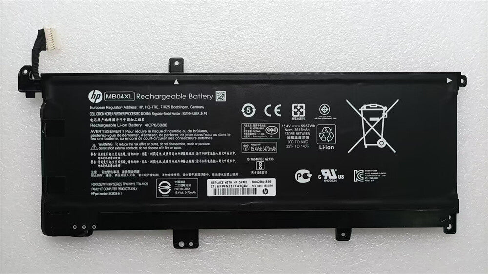 Genuine MB04XL Battery For HP ENVY X360 M6-AQ103DX 15-AQ 15-AR 844204-855