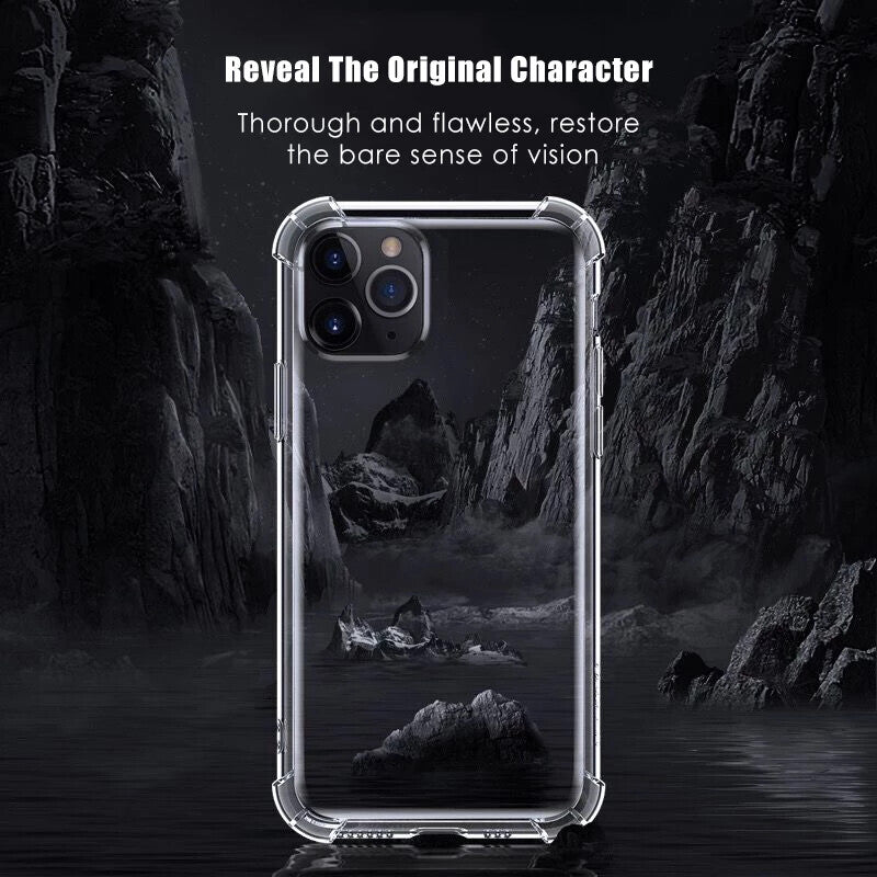 For iPhone 14 13 12 11 Pro Max Mini X Xs XR 7 8 6 Plus SE Shockproof Clear Case Phone Cases