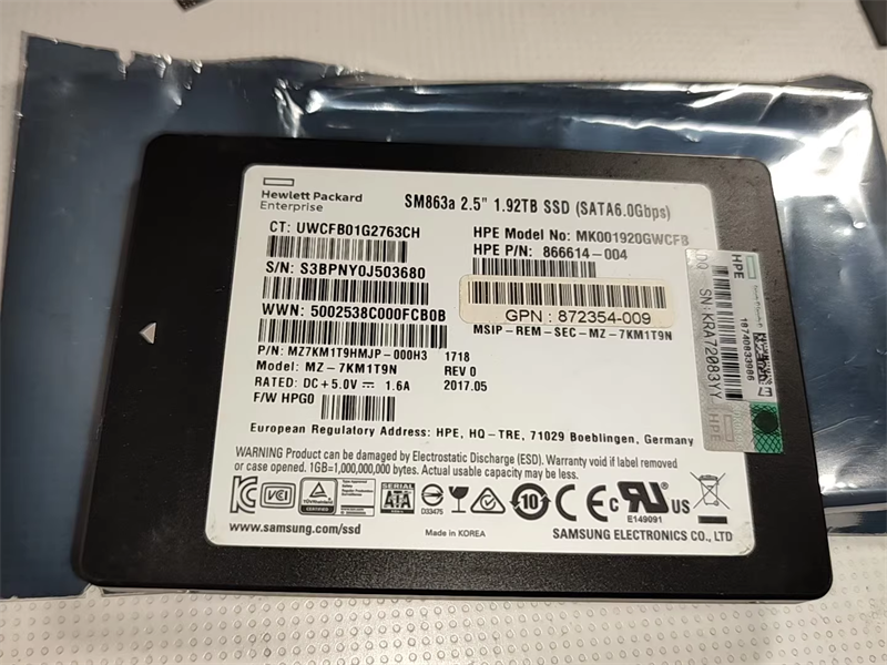872352-B21 HPE 1.92TB SATA 6G MIXED USE SFF SC DS SSD 872522-001