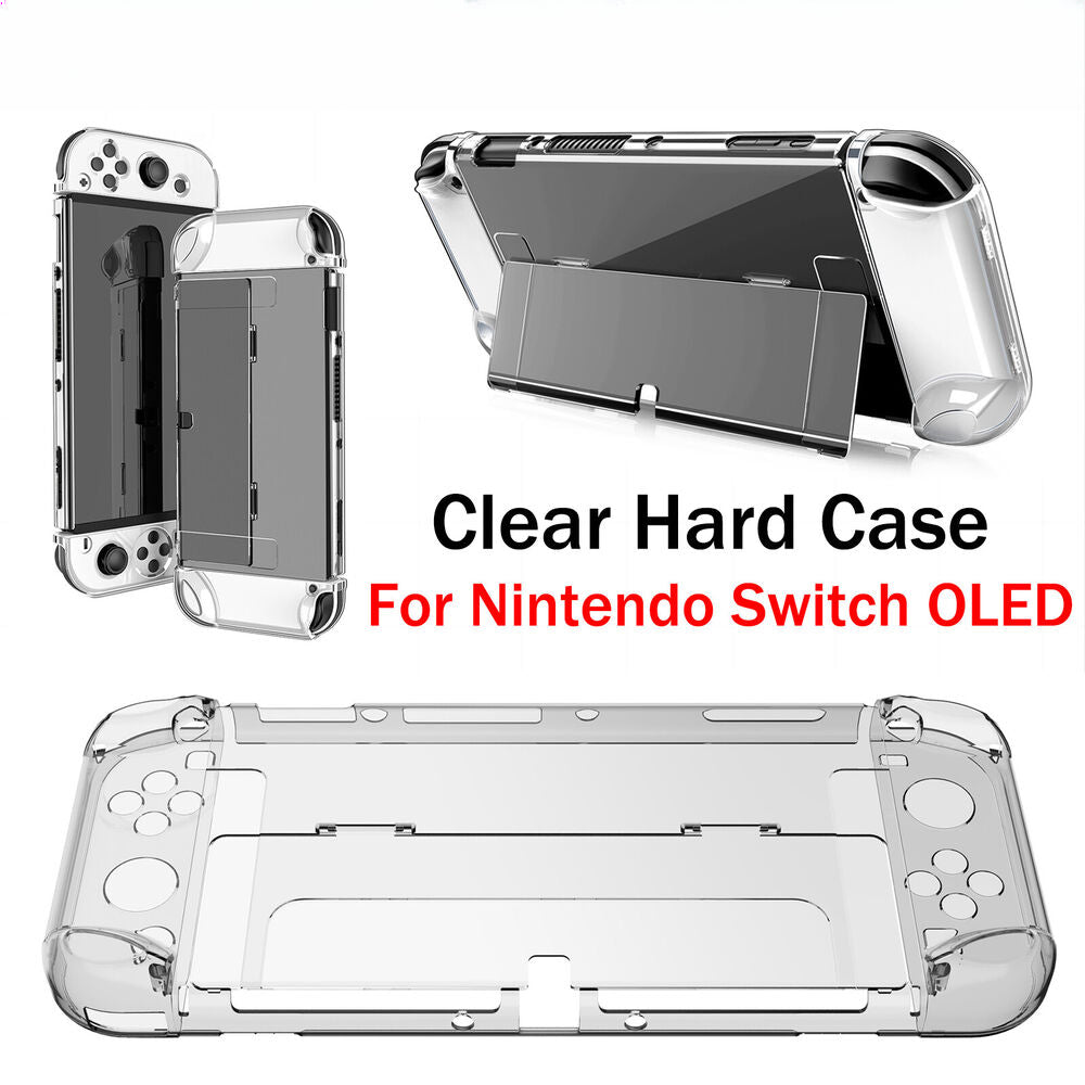 NEW Clear Hard Case Anti-Scratch Grip PC Cover Shell For Nintendo Switch OLED