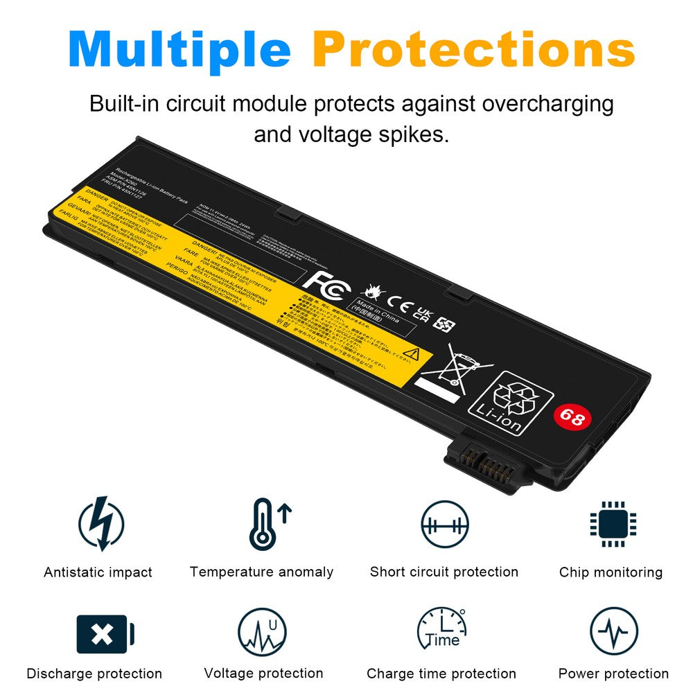Battery for Lenovo ThinkPad X240 X240S X250 X260 X270 T440 T440S T450 T450S 68