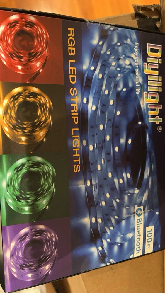 50 Ft LED Strip Lights, Smart Light with App Remote Control, RGB LED 1 ROLL 50ft smart bulb