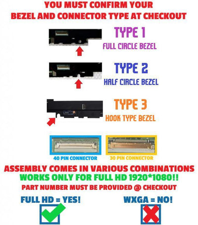 2 in 1 14'' LCD Display TouchScreen Digitizer Assembly For Dell Inspiron 14 5406