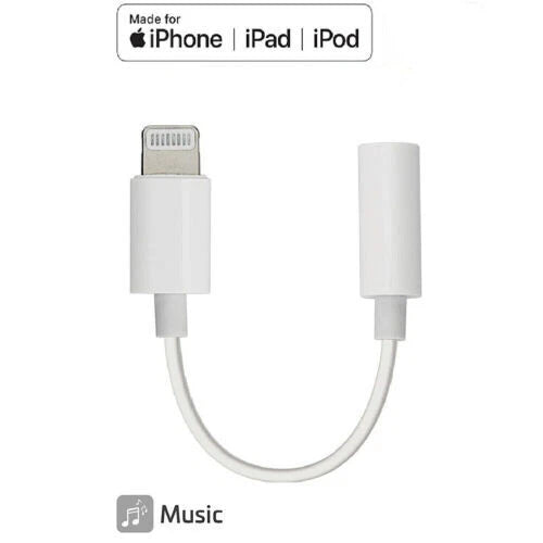 适用于苹果 iPhone 耳机适配器插孔 3.5 毫米辅助线转换器-