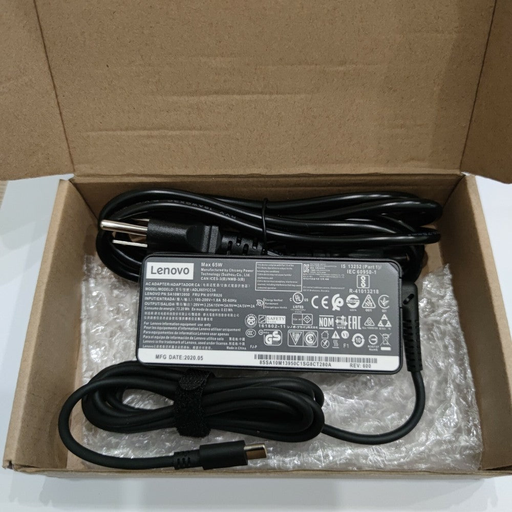 NEW 10X Genuine 65W USB-C Type-C Power Adapter Charger Lenovo Laptop AC ADLX65YLC3A