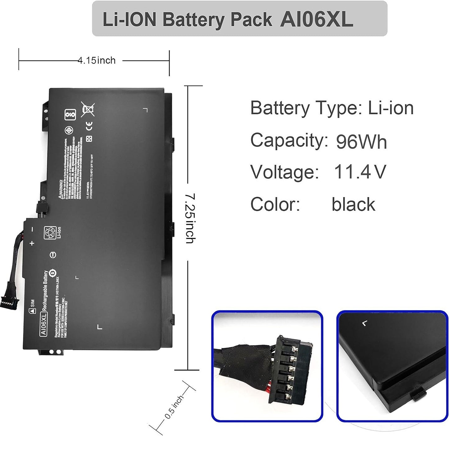 AI06XL BATTERY FOR HP ZBook 17 G3 Xeon HSTNN-LB6X HSTNN-C86C 808397-421