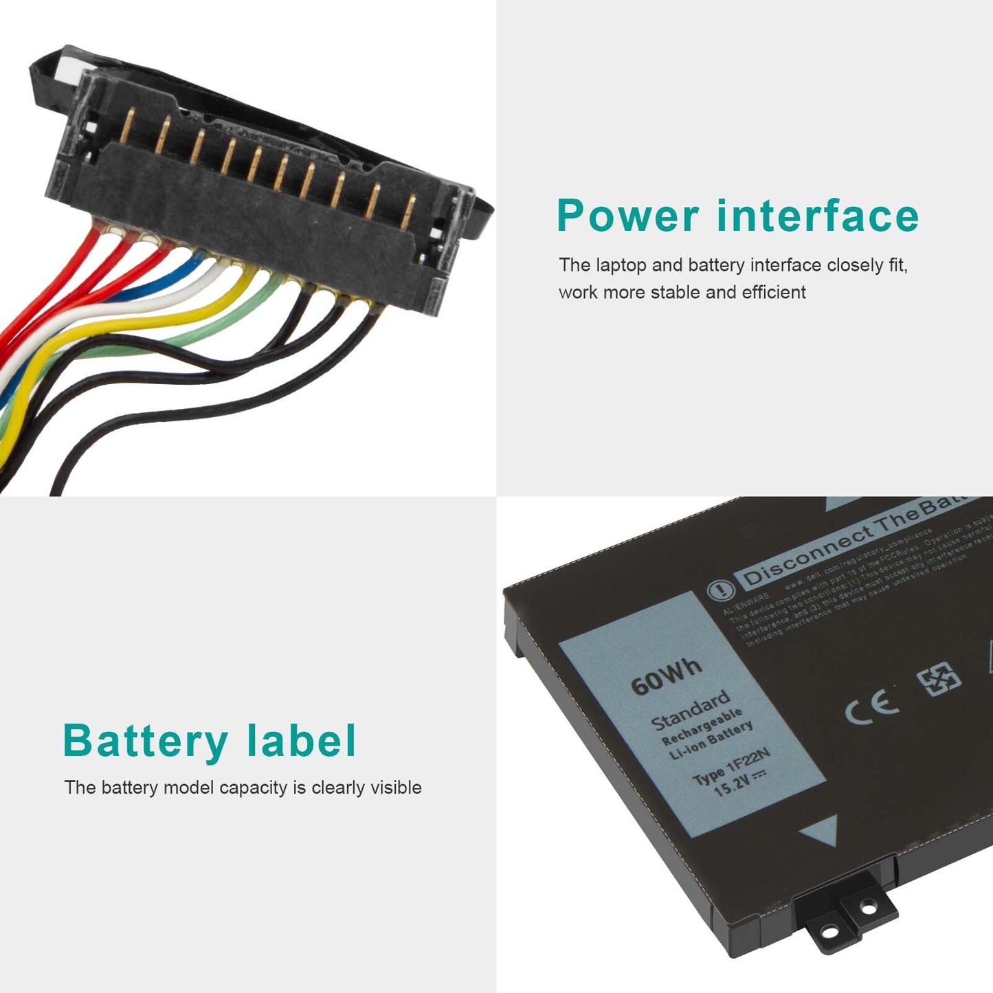 1F22N Battery For Dell Alienware M15 M17 R1 G7 7590 7790 G5 5590 D2842W