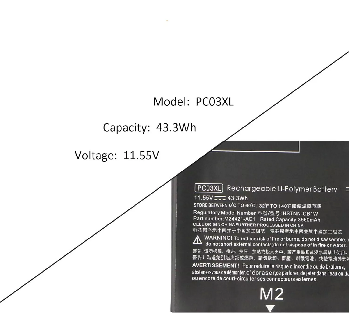 Laptop Battery PC03XL For HP Pavilion X360 14-EK0000 15t-er0000 15-er0125od