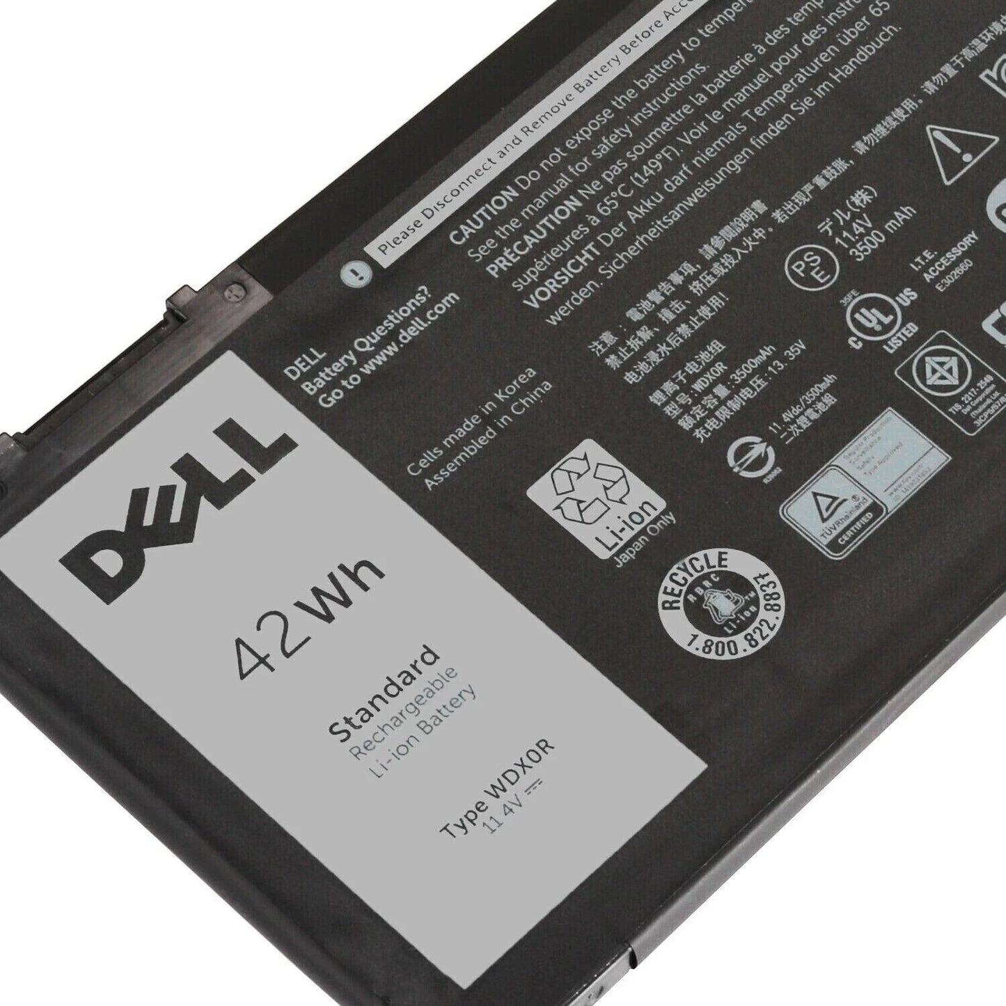 NEW Genuine 42Wh WDXOR Battery For Dell Inspiron 15 5000 Series 15 5565 5567