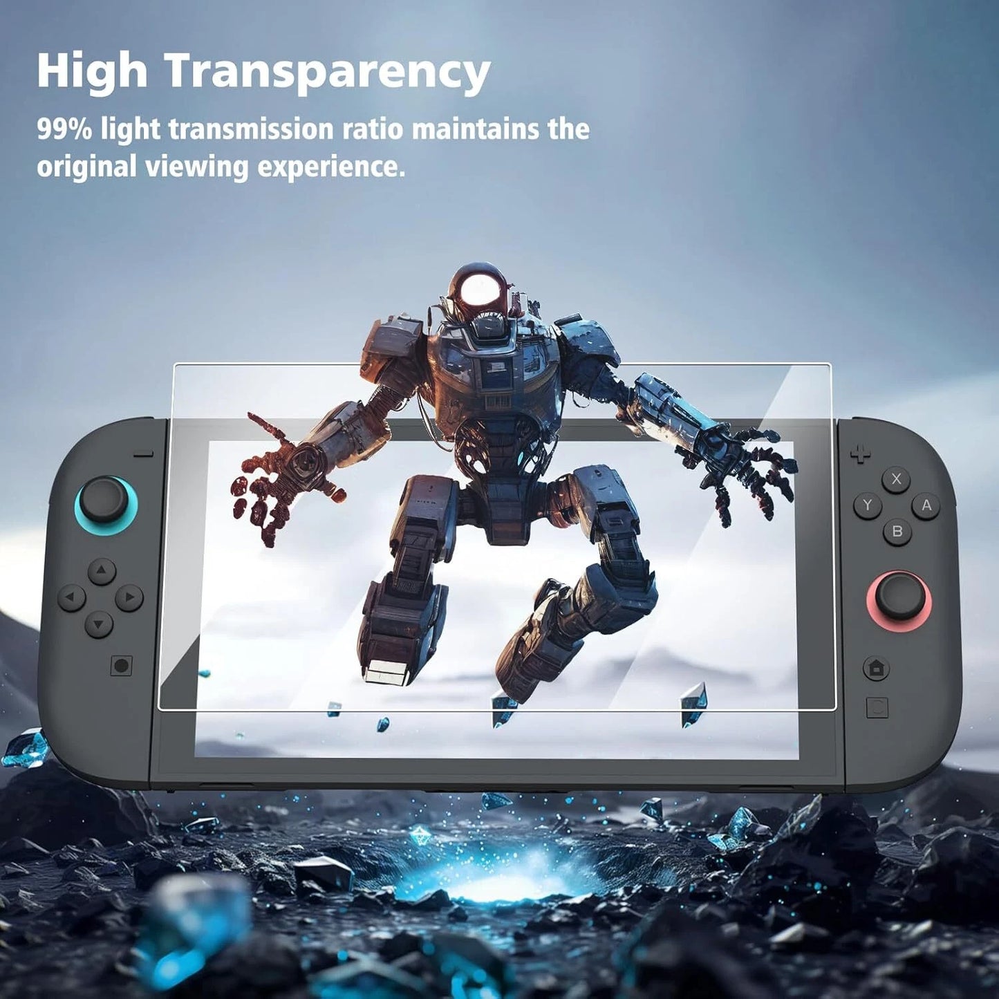 2-Pack Screen Protector for Nintendo Switch 2 (2025) Tempered Glass Clear Film