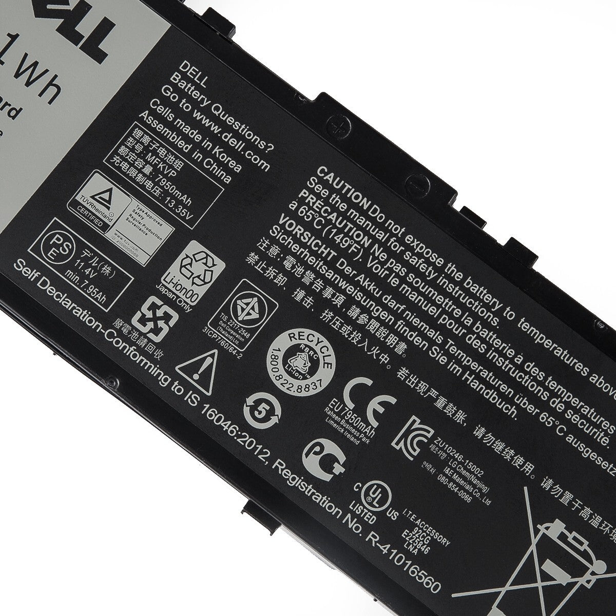 new MFKVP Battery For Dell Precision 15 7510 7520 17 7710 7720 M7510 M7710 91Wh
