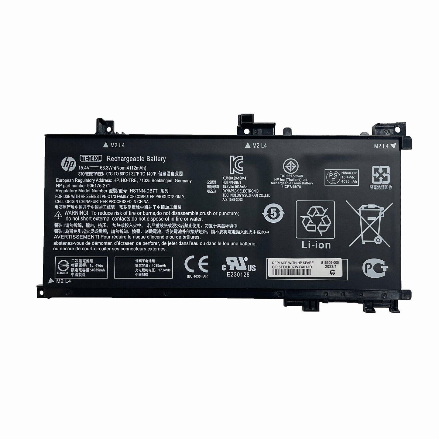 NEW NEW TE04XL Battery For HP Omen 15-AX Pavilion 15-BC 905277-855 905175-271