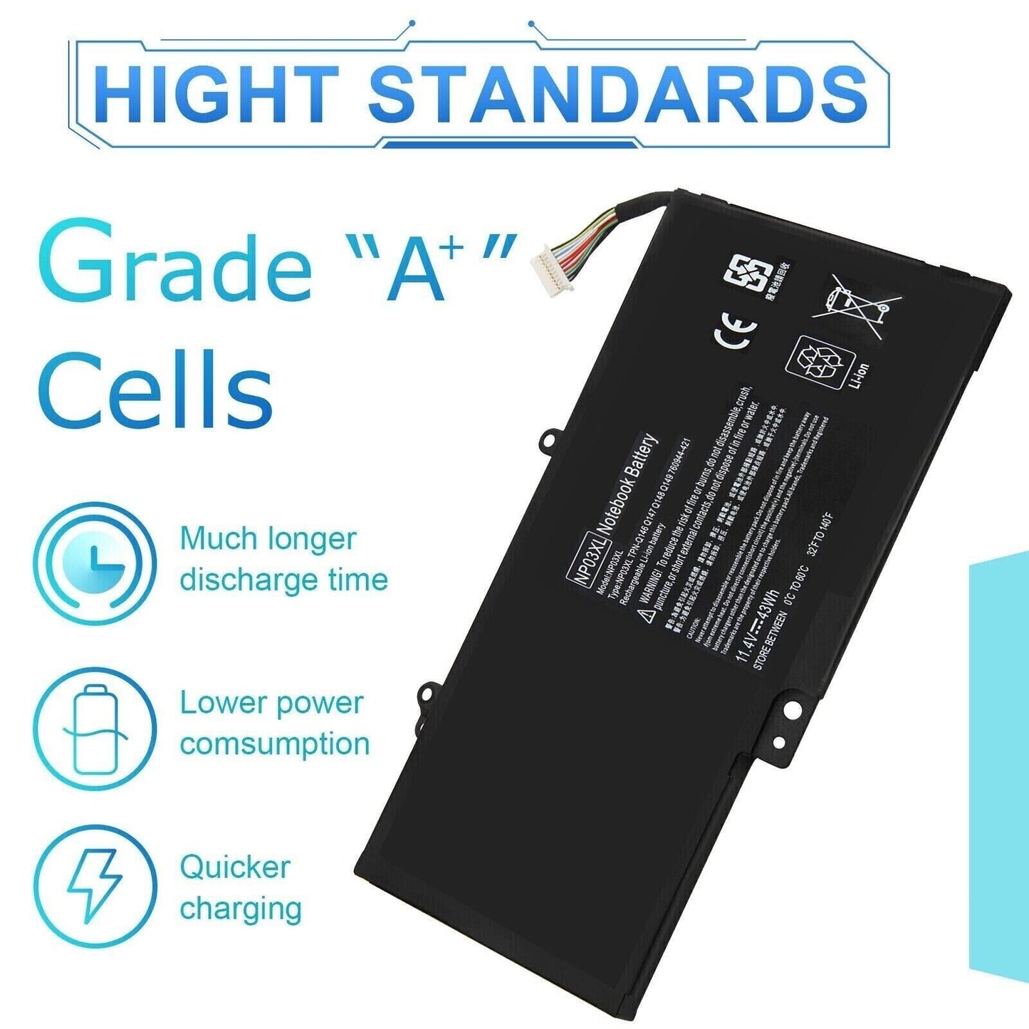 NP03XL Battery For HP Envy X360 15-U010DX Pavilion X360 13-A010DX 761230-005 NEW
