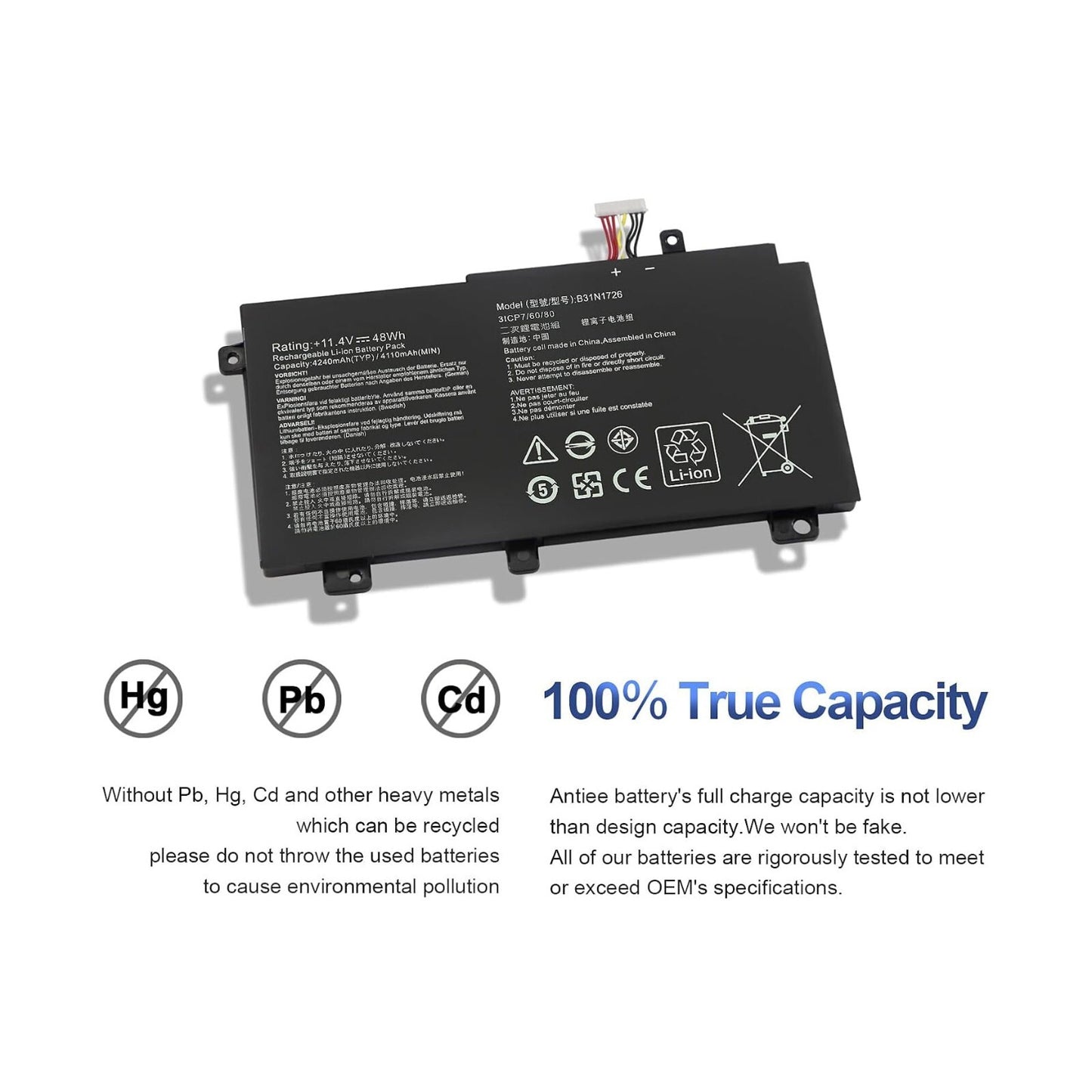 NEW B31N1726 Battery For ROG Strix G15 G512 G512LI G531 G531G FX86-