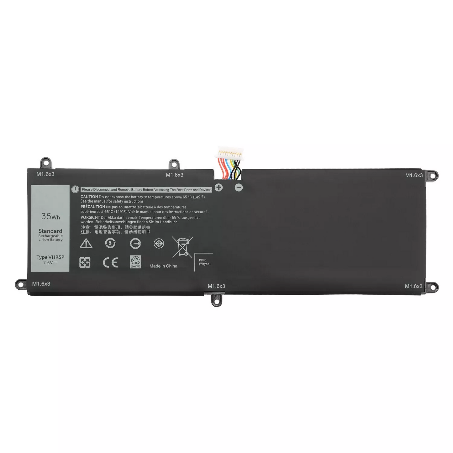 Type VHR5P Battery 7.6V 35Wh For Dell Latitude 11 5175 5179 Series XRHWG T04E001