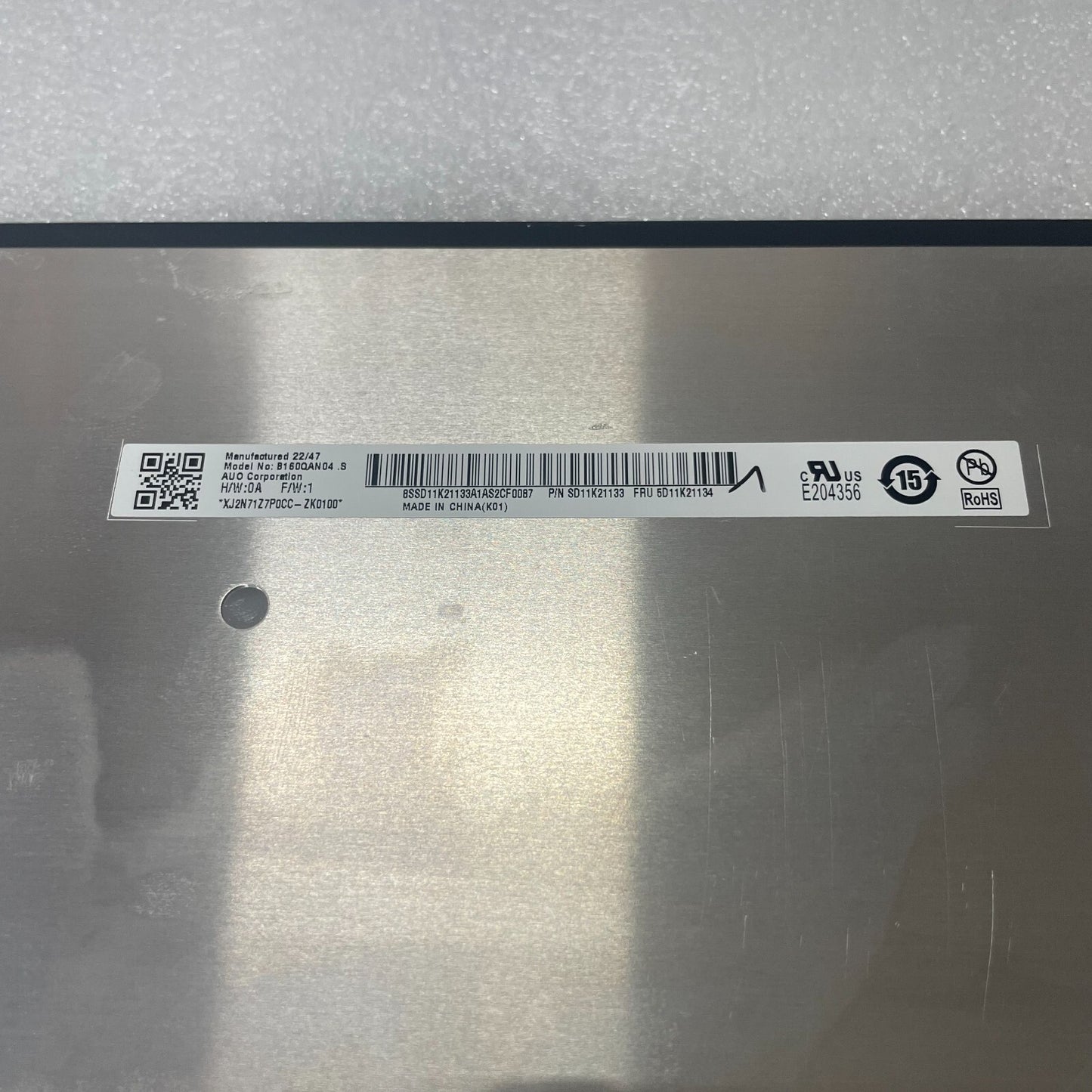 B160QAN04.S 5D11K21134 5D11M36708 FIT MNG007ZA1-2 40PIN 120HZ LCD SCREEN 3.2K