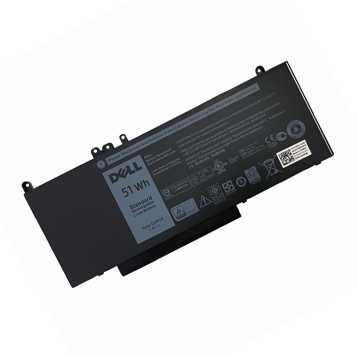 Genuine 51Wh G5M10 WYJC2 8V5GX TXF9M Battery For Dell Latitude E5270 E5450 E5550