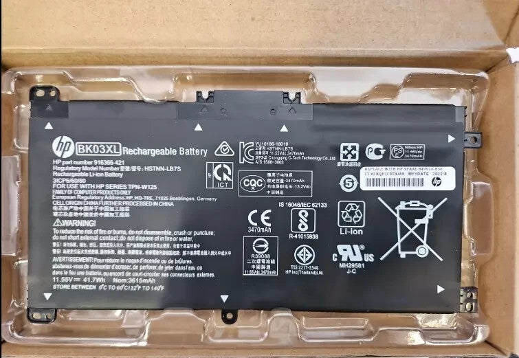 Genuine NEW BK03XL Battery for HP Pavilion x360 14-BA000 916811-855 HSTNN-LB7S