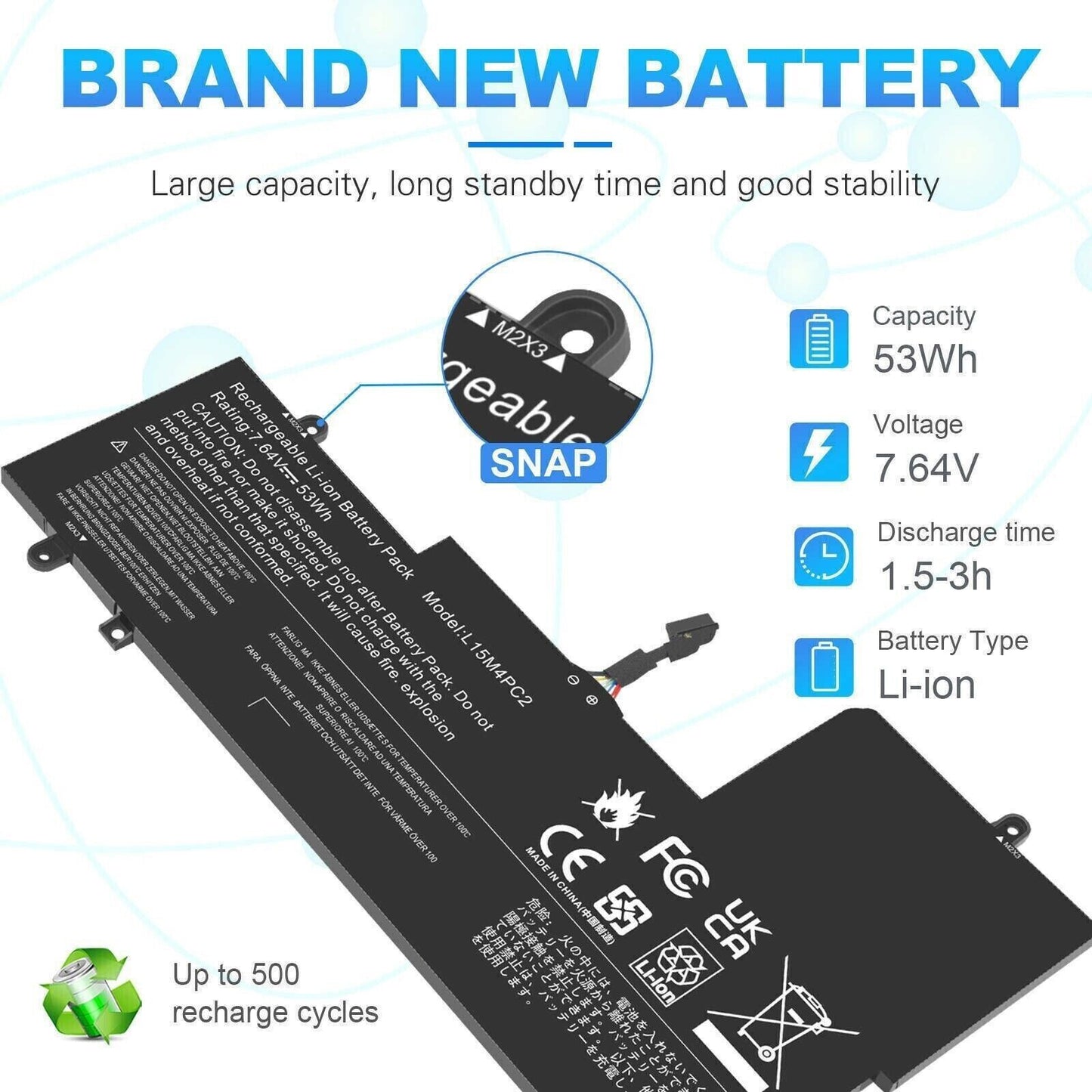 New Battery For Lenovo Yoga 710-15ISK 710-14IKB 710-15IKB L15M4PC2 L15L4PC2