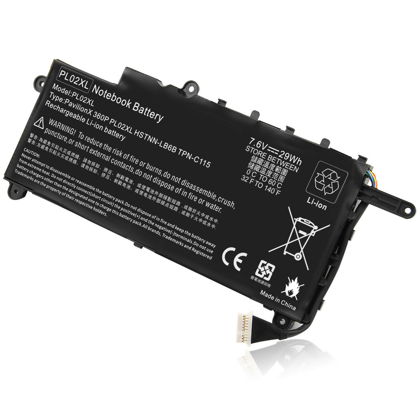 PL02XL Battery for HP Pavilion 11 X360 11-N010DX 11-n010dx 751681-231,751681-421