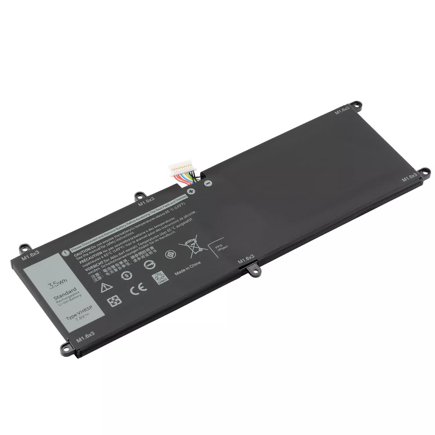 Type VHR5P Battery 7.6V 35Wh For Dell Latitude 11 5175 5179 Series XRHWG T04E001