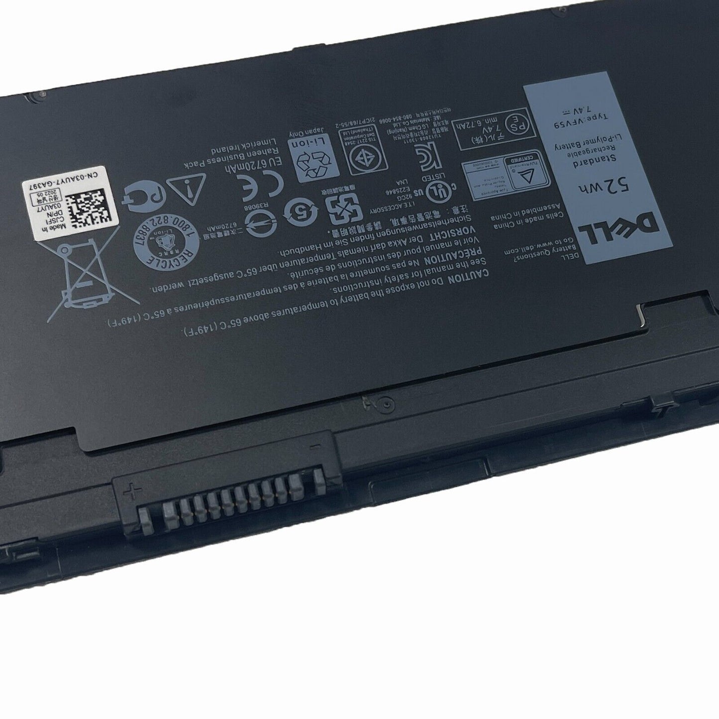 NEW Genuine 52Wh VFV59 WD52H FW2NM Battery For Dell Latitude 12 7000 E7240 E7250