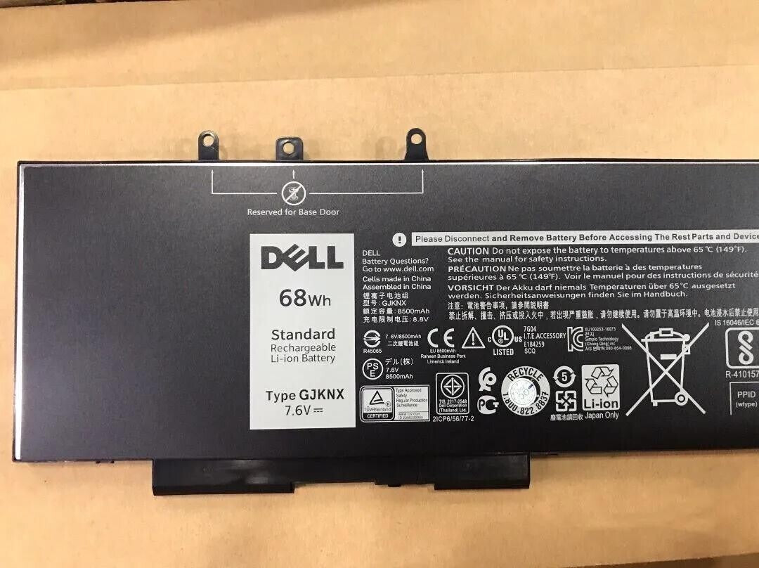 Genuine GJKNX Laptop Battery For Dell Latitude 5480 5580 5280 5490 5491 5580 5590 5591