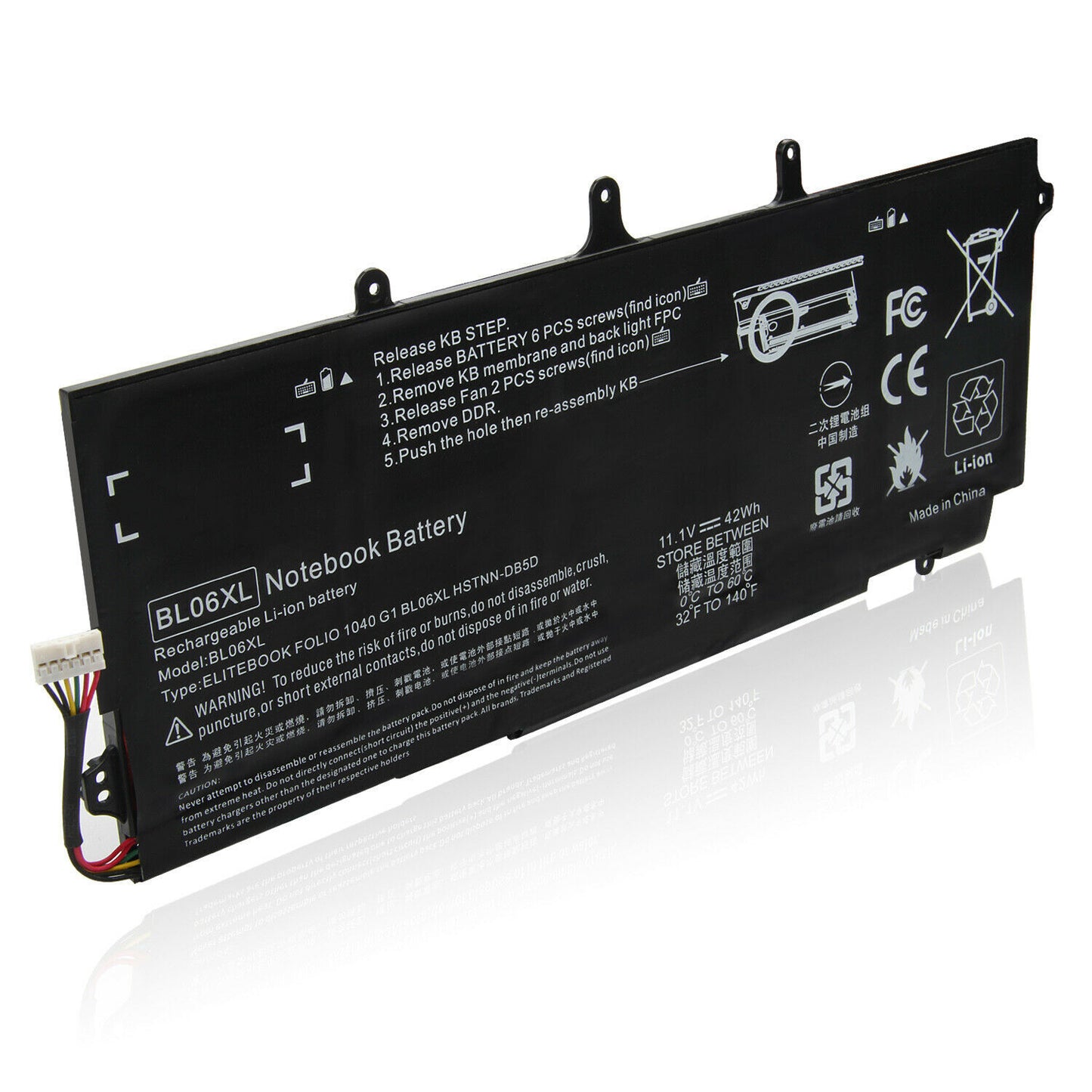 BL06XL Battery for HP EliteBook Folio 1040 G0 G1 G2 HSTNN-DB5D 722297-001 Laptop