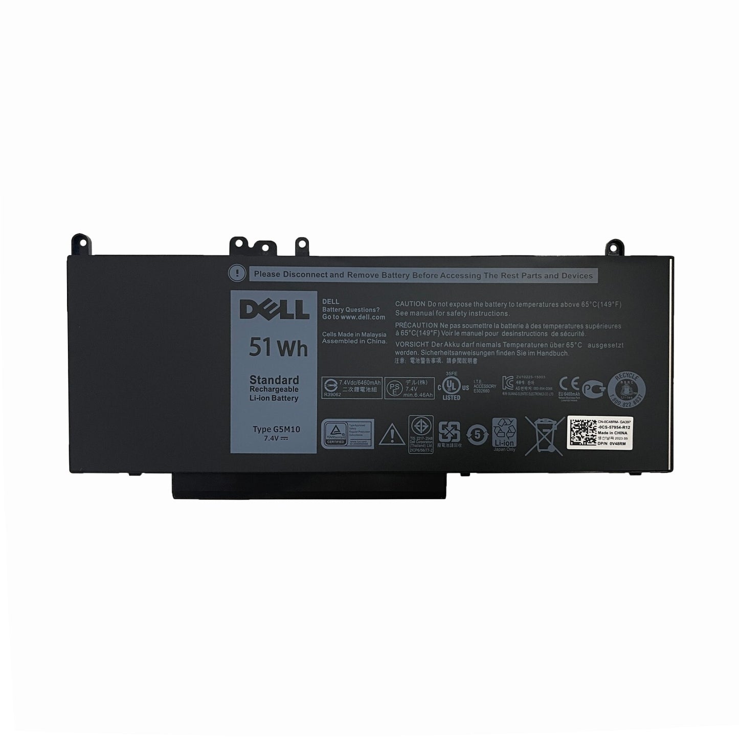 Genuine 51Wh G5M10 WYJC2 8V5GX TXF9M Battery For Dell Latitude E5270 E5450 E5550