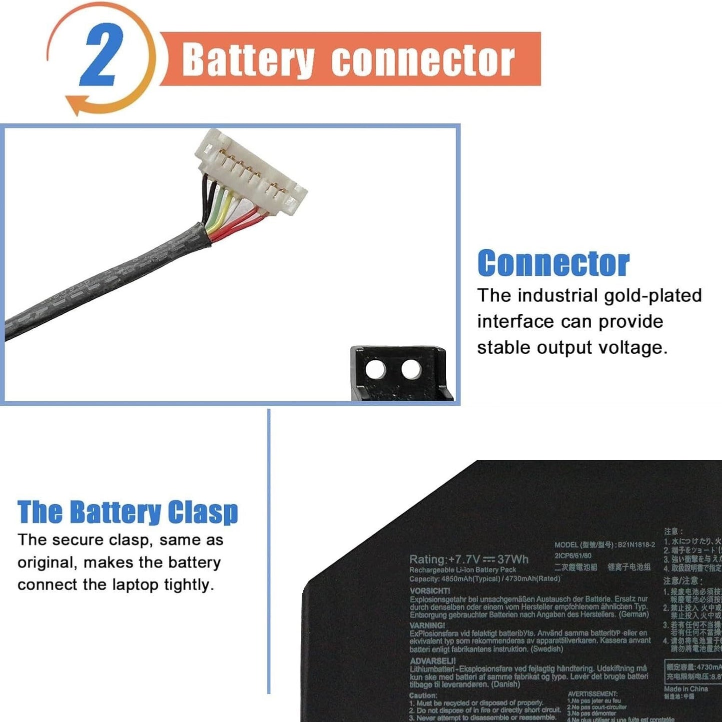 B21N1818-2 C21N1818-2 BATTERY FOR ASUS VivoBook 14 F412 F412FA A412 X412 R424DA