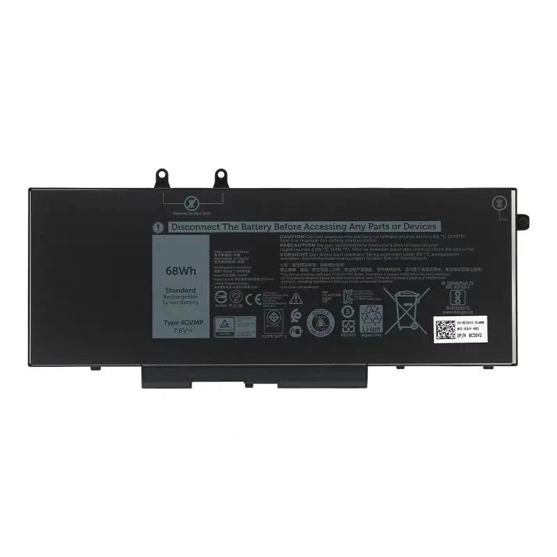 4GVMP Battery for Dell Latitude 5400 5500 Precision 3540 Laptop 9JRYT C5GV2 68Wh