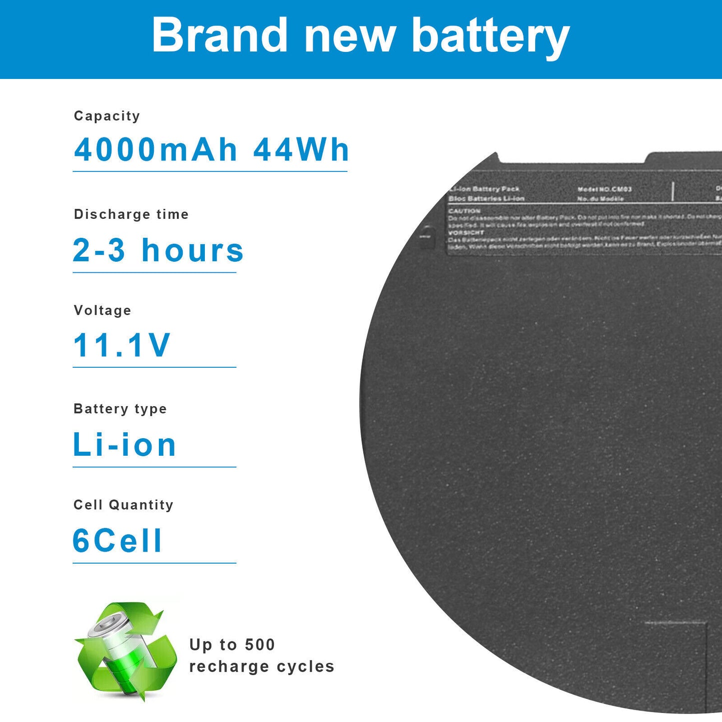 CM03XL battery for HP EliteBook 840 845 850 740 745 750 G1 G2 Series 717376-001