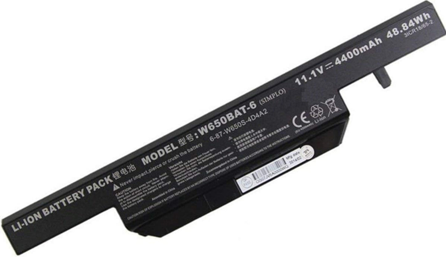Clevo W650BAT-6 11.1V 48.84Wh Battery for W650SZ W670SJQ Hasee K610C K590C K750D