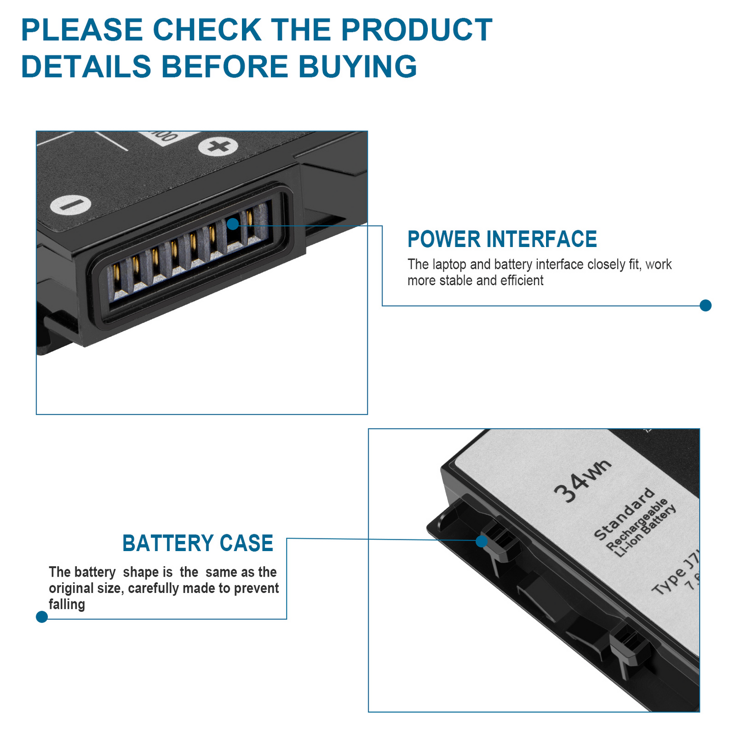J7HTX BATTERY FOR DELL Latitude 7212 7220 Rugged Tablet Battery 2JT70 FH8RW NEW