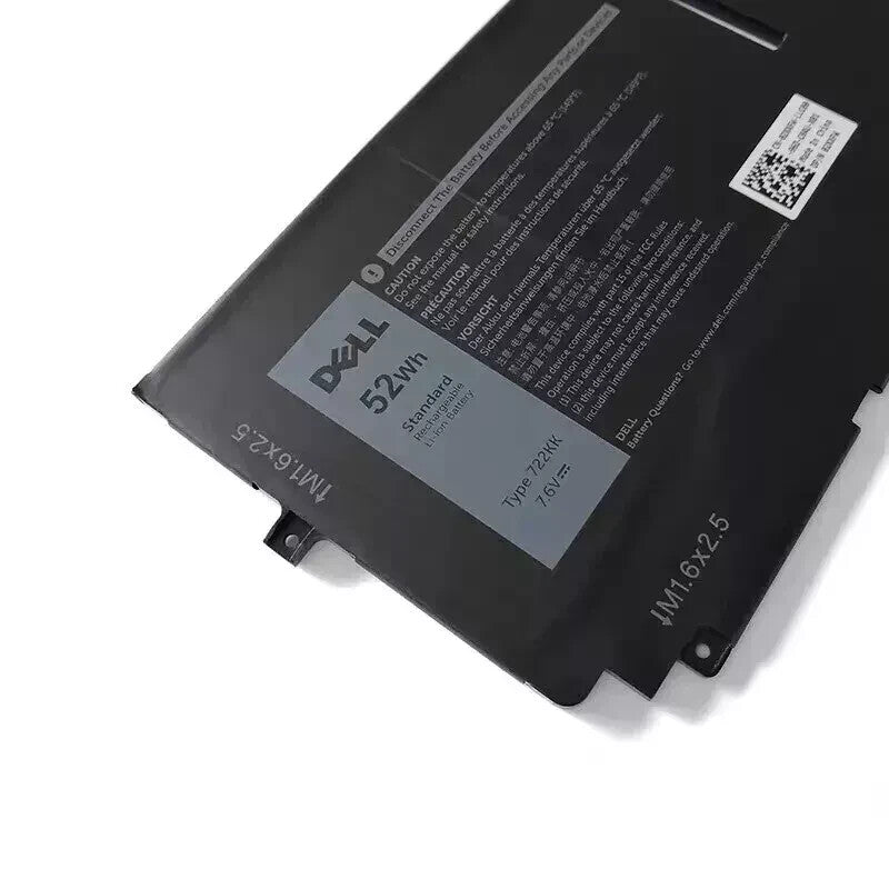 Genuine 52WH 722KK Battery For Dell XPS 13 9300 9310 P117G P117G001 2XXFW WN0N0