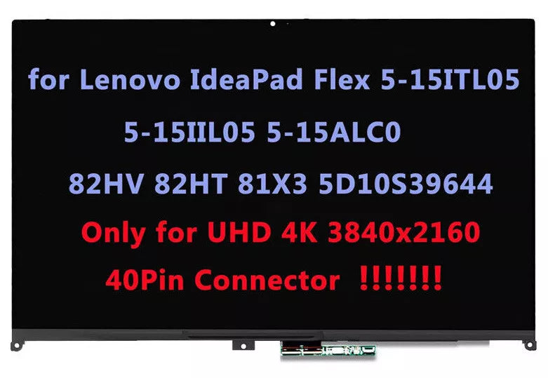 Lenovo IdeaPad Flex 5-15ALC05 5-15IIL05 5-15ITL05 Lcd Touch Screen 15.6" FHD